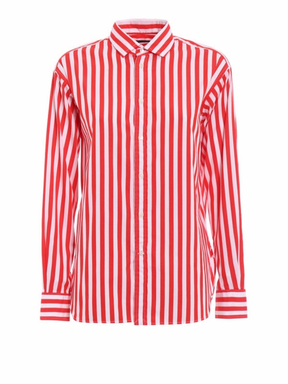 Polo Ralph Lauren Striped Cotton Shirt in Red and White